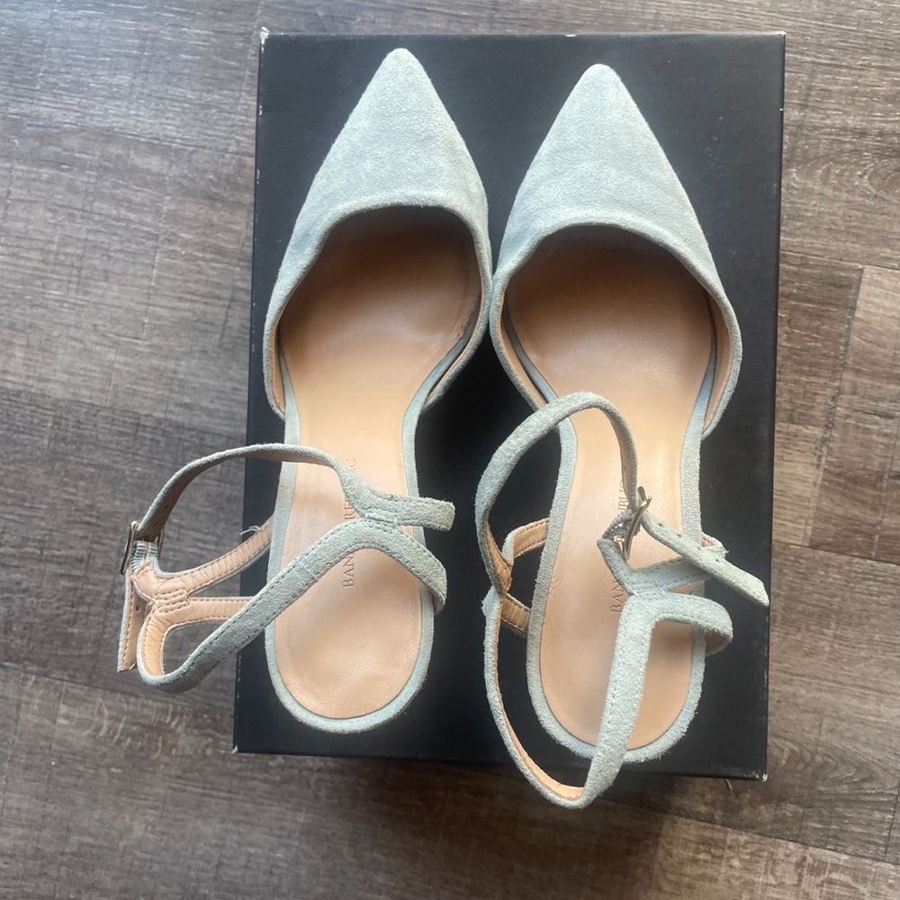 Banana Republic Light Blue Suede Heels